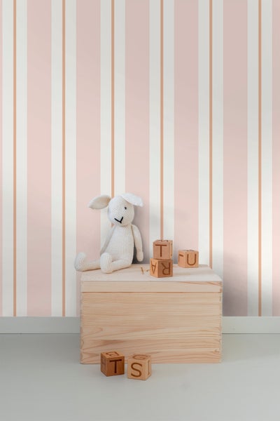 Sanders und Sanders Tapete Streifen Rosa - 53 cm x 10 m - 640309