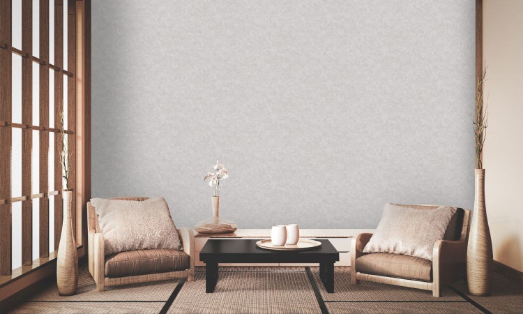 Livingwalls Tapete mit malerischem Effekt Grau und Silber - 53 cm x 10.05 m - AS-379024