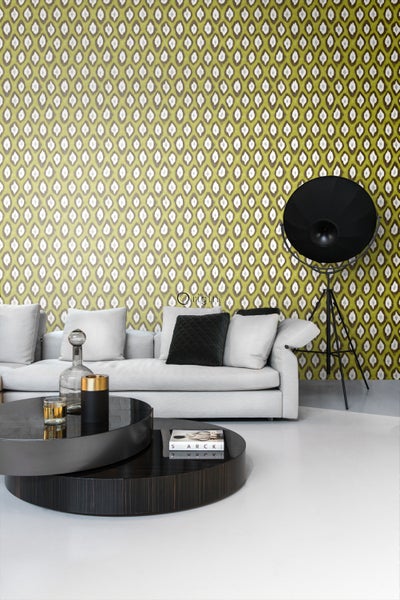 Origin Wallcoverings Tapete Ikat-Motiv Ockergelb - 53 cm x 10.05 m - 346921