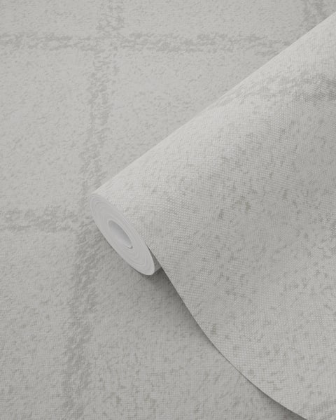 ESTAhome Tapete orientalisches Berberteppich-Motiv Hellgrau und Weiß - 53 cm x 10.05 m - 148664