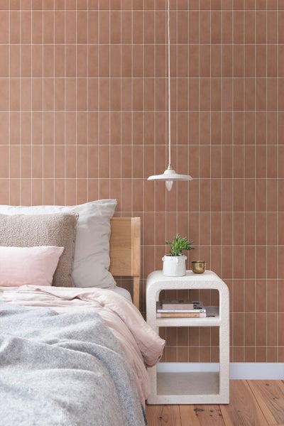 ESTAhome Tapete Fliesenmuster Terrakotta - 50 x 900 cm - 131538