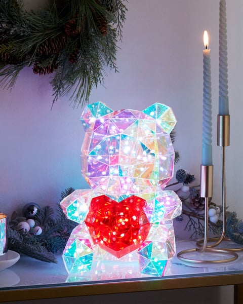 LED Dekoration Teddybär RIGEL mit App Bunt