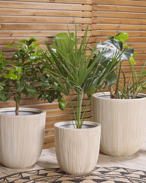 Blumenkübel CHIOS 31 cm Beige