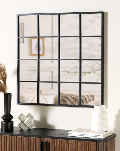 Wandspiegel BLESLE 78 cm 78 cm Metall Schwarz