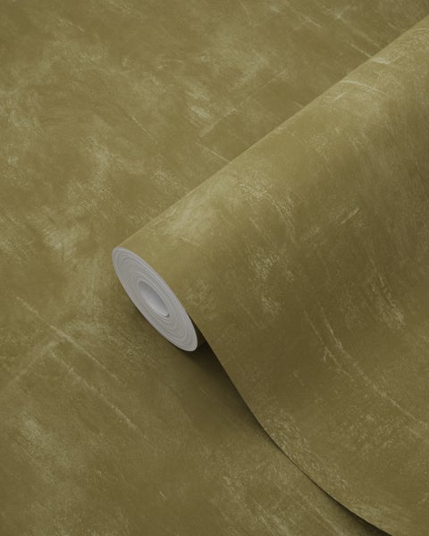 ESTAhome Tapete mit malerischem Effekt Khaki-Grün - 53 cm x 10.05 m - 148723