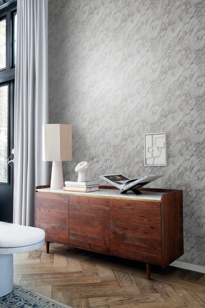 Origin Wallcoverings Tapete Marmor-Optik Grau - 53 cm x 10.05 m - 347391