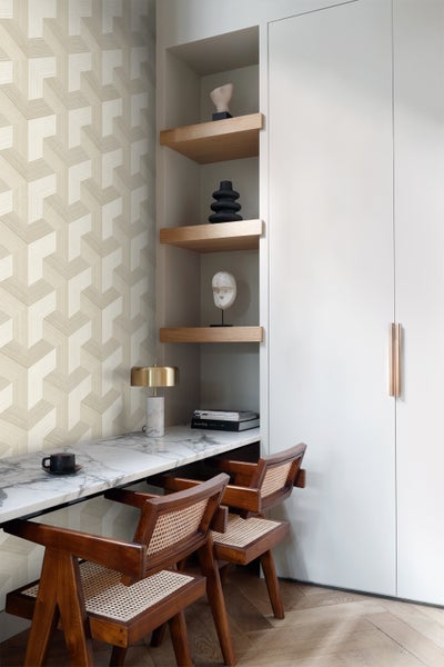 Origin Wallcoverings Tapete 3D-Muster Hellbeige - 0.53 x 10.05 m - 347948