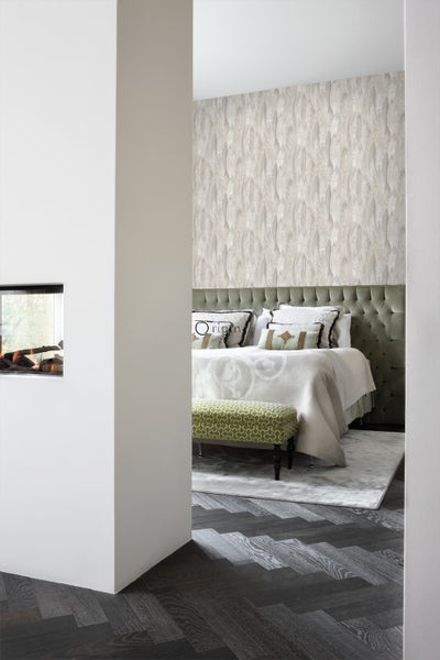 Origin Wallcoverings Tapete Blätter Grau - 53 cm x 10.05 m - 347372