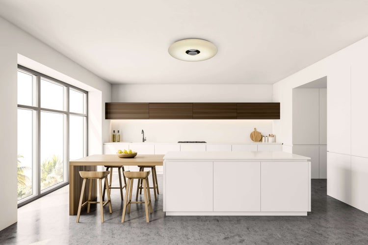 LED Deckenleuchte NASHVILLE Ø 40cm, viele Funktionen, aus Metall und Kunststoff, weiß, mit integrierten LEDs, Beleuchtung für Wohnräume, Flur oder Büro