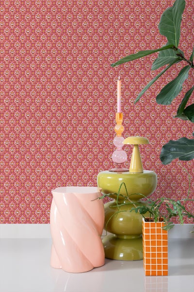 ESTAhome Tapete Blumenmuster Rosa - 50 x 900 cm - 131544