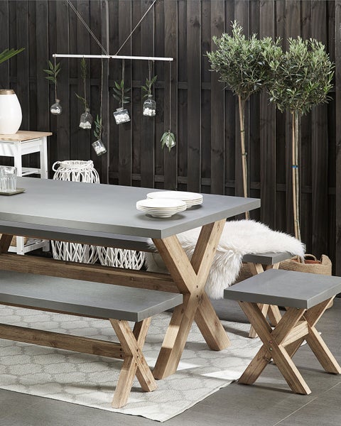 Gartenhocker OLBIA Beton Grau