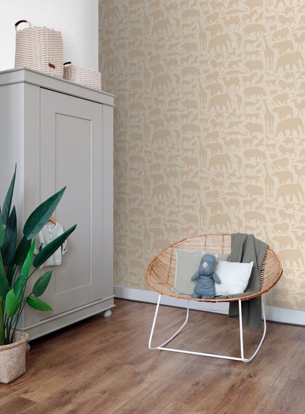 ESTAhome Tapete Tiere Beige - 53 cm x 10.05 m - 139788