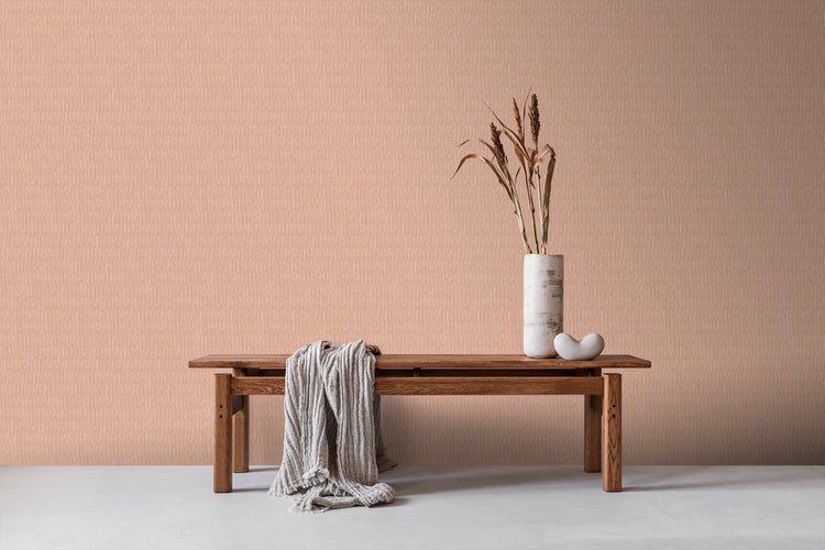 Sanders und Sanders Tapete Uni Pfirsichrosa - 53 cm x 10 m - 640377