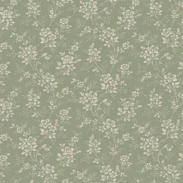 Borastapeter Tapete Blumenmuster Grün - 53 cm x 10.05 m - 661035