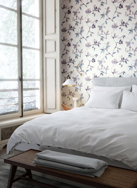 Masureel Tapete Blumen Grau - 53 cm x 10.05 m - 631930