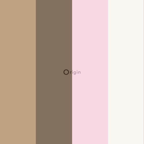 Origin Wallcoverings Tapete Streifen Rosa und Braun - 53 cm x 10.05 m - 346516