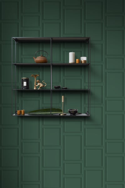 ESTAhome Tapete Holzwandverkleidung Dunkelgrün - 50 x 900 cm - 139931