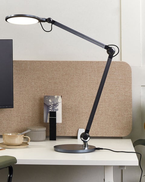 LED Schreibtischlampe ERIDANUS mit Dimmer Metall Schwarz