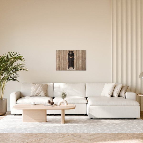 Dekorative Leinwand mit Bärn Motiv im Wohnzimmer