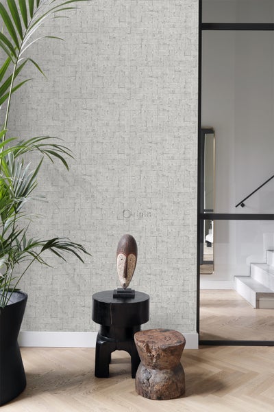 Origin Wallcoverings Tapete Backstein-Optik Hellgrau - 53 cm x 10.05 m - 347570