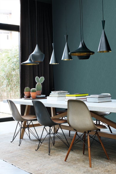 Origin Wallcoverings Tapete 3D-Muster Petrolblau - 50 x 900 cm - 347845