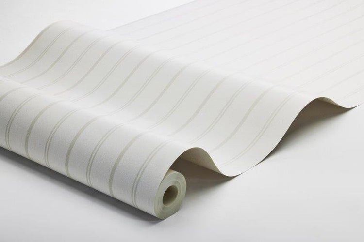 Borastapeter Tapete Streifen Weiß und Beige - 53 cm x 10.05 m - 661051