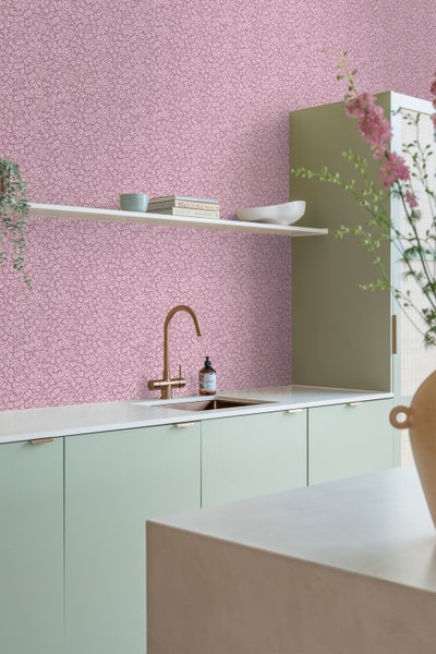 ESTAhome Tapete Blumen Lila - 50 x 900 cm - 131675