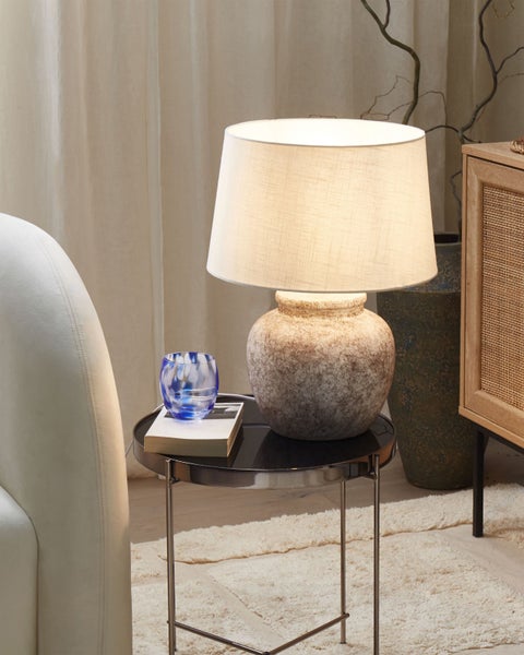 Tischleuchte MAREB Keramik Beige
