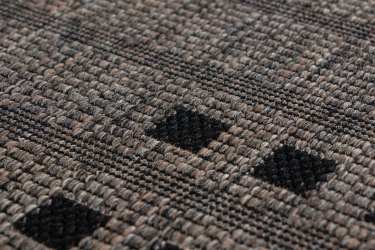 Flachflor Teppich Zelie Taupe Modern 80 x 150 cm