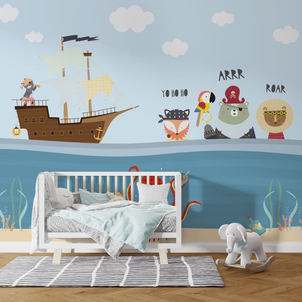 Kindertapete Piraten 300 x 280 cm