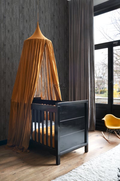 ESTAhome Tapete Holz-Optik Schwarz und Braun - 53 cm x 10.05 m - 128841