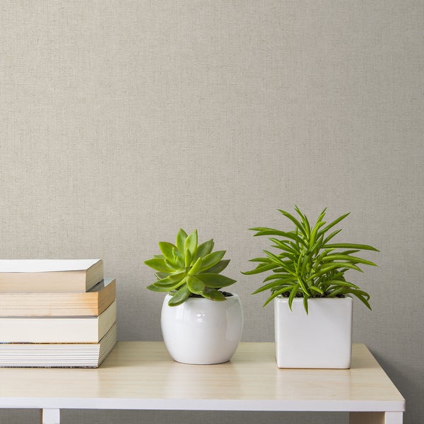 Sanders und Sanders Tapete Leinen-Optik Beige - 53 cm x 10 m - 640034