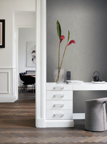 Origin Wallcoverings Tapete 3D-Muster Hellgrau - 50 x 900 cm - 347841