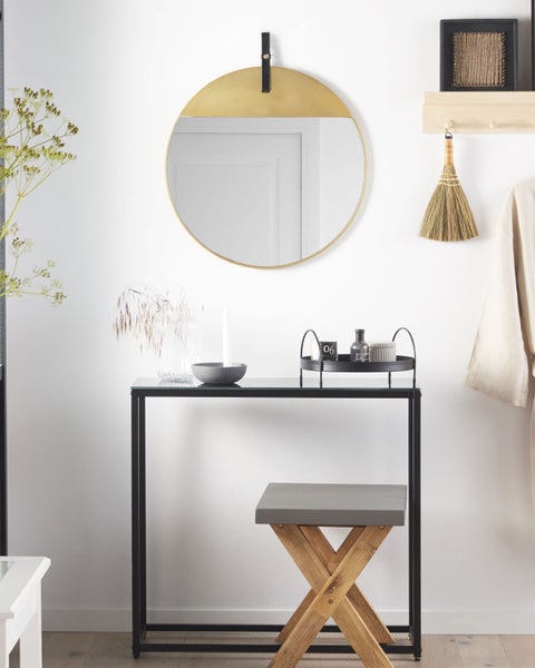 Wandspiegel GURS 60 cm 60 cm Metall Gold