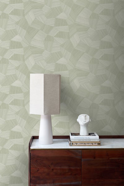 Origin Wallcoverings Tapete 3D-Muster Hell Graugrün - 0.53 x 10.05 m - 347984