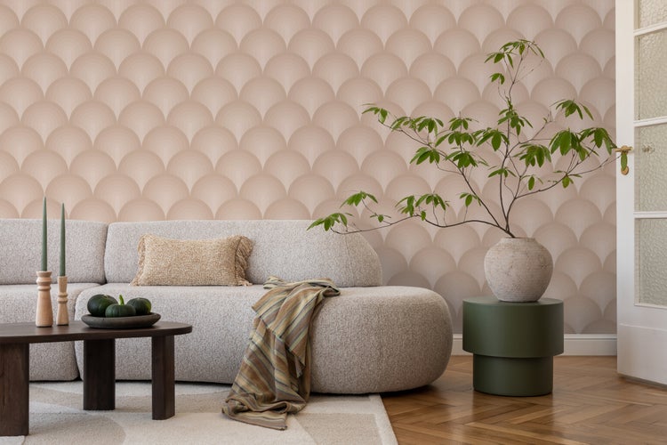ESTAhome Tapete 3D Muster Terrakottarosa - 50 x 900 cm - 131119