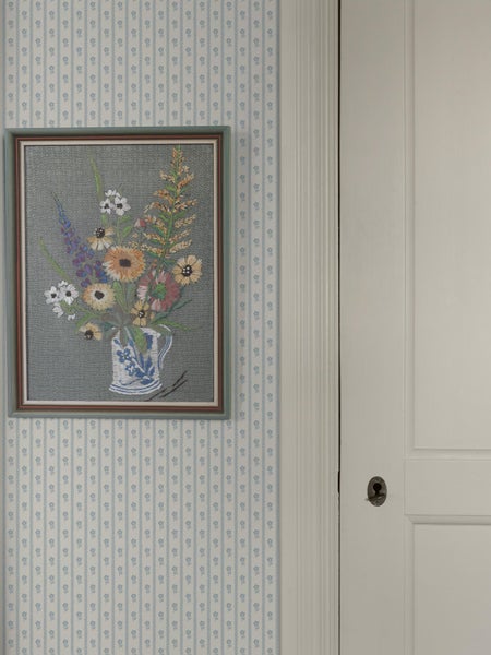 Borastapeter Tapete Blumen Blau - 53 cm x 10.05 m - 662673