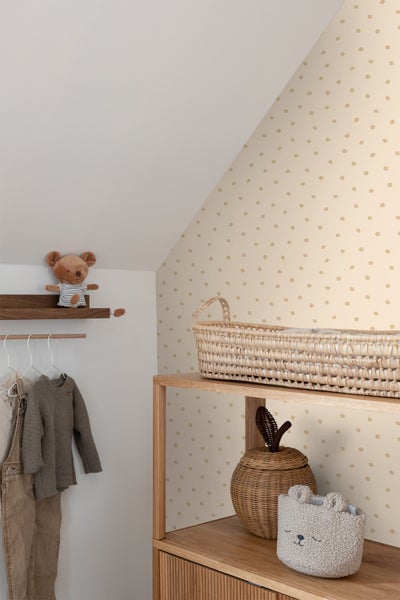 ESTAhome Tapete Punkte Beige - 53 cm x 10.05 m - 139722