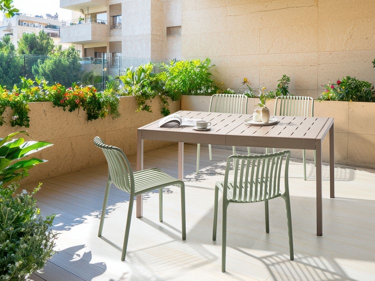 Gartentisch BARTICA 154 cm 84 cm Braun