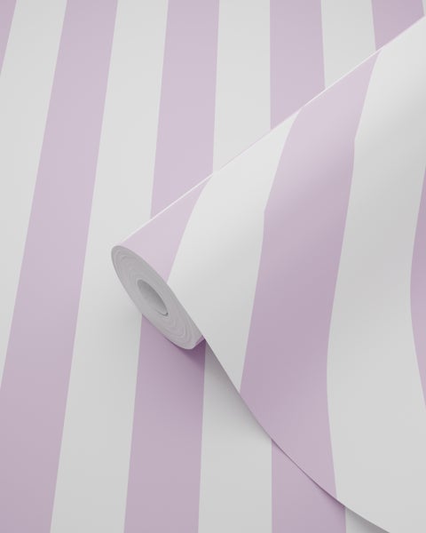 ESTAhome Tapete Streifen Violett und Weiß - 53 cm x 10.05 m - 139952