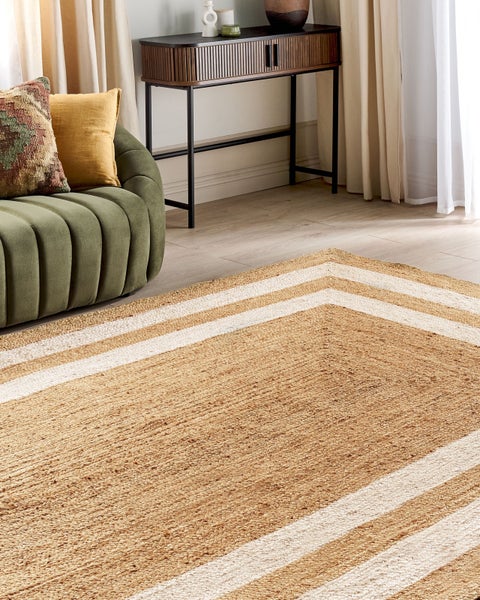 Teppich GEMEREK Beige 160 x 230 cm Jute