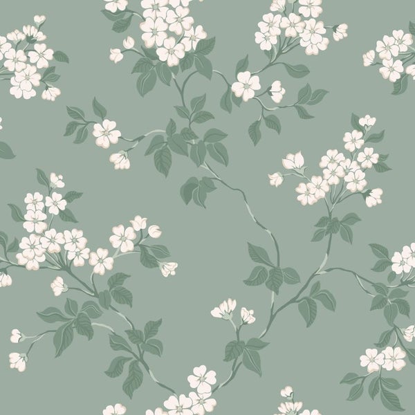 Duro Tapete Blumen Grün - 53 cm x 10.05 m - 661148