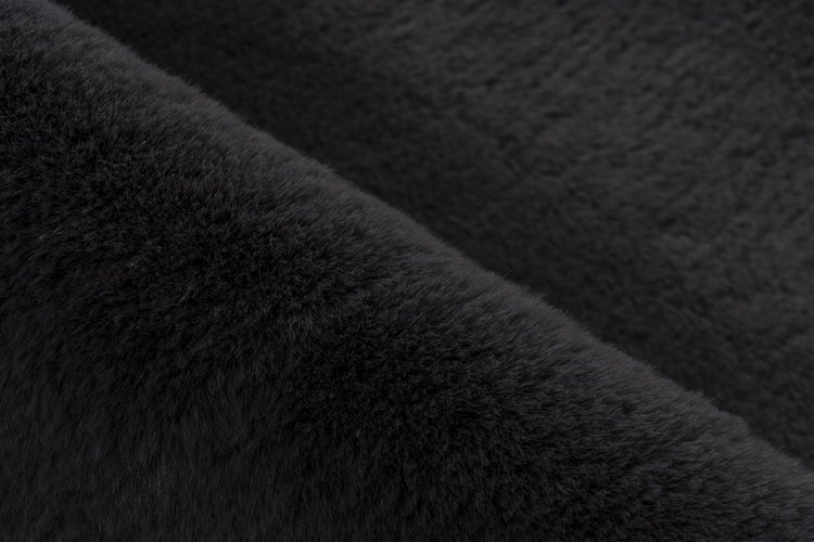 Kurzflor Teppich Enchantia Dunkelgrau 22 mm Uni Ø 100 cm