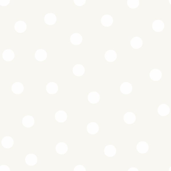 Origin Wallcoverings Tapete Punktmuster Weiß und Silbergrau - 53 cm x 10.05 m - 347513