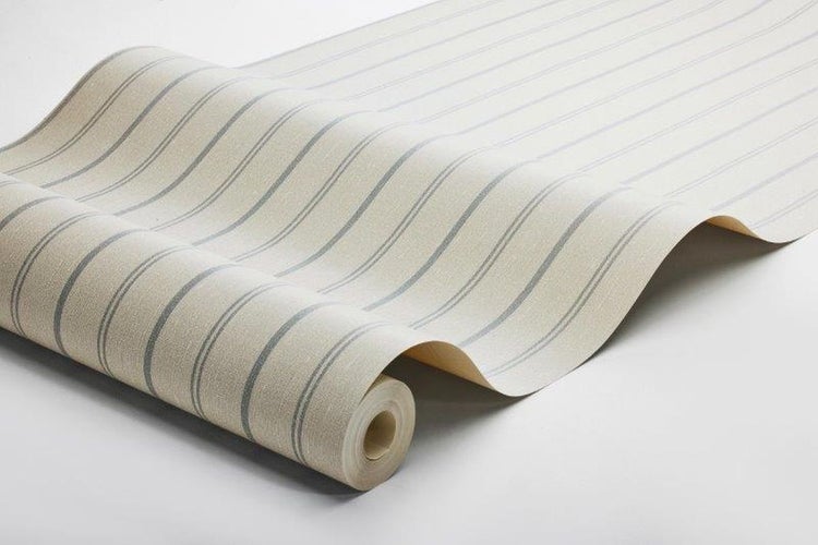 Borastapeter Tapete Streifen Beige und Blau - 53 cm x 10.05 m - 661054