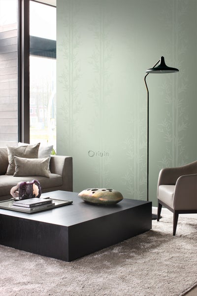 Origin Wallcoverings Tapete Bambusmuster Olivgrün - 53 cm x 10.05 m - 345752