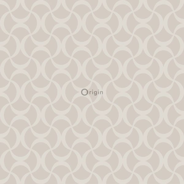 Origin Wallcoverings Tapete grafisches Muster Silber - 53 cm x 10.05 m - 345739