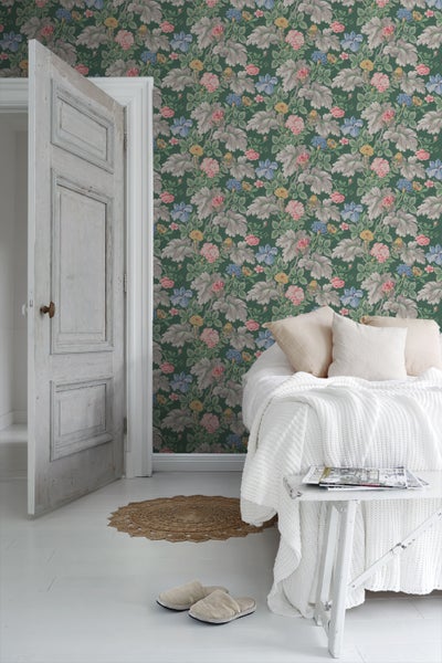 Borastapeter Tapete Blumen Grün - 53 cm x 10.05 m - 660590