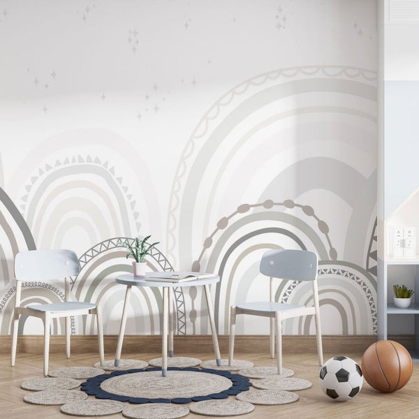 Kindertapete Regen­bögen pastell 150 x 300 cm