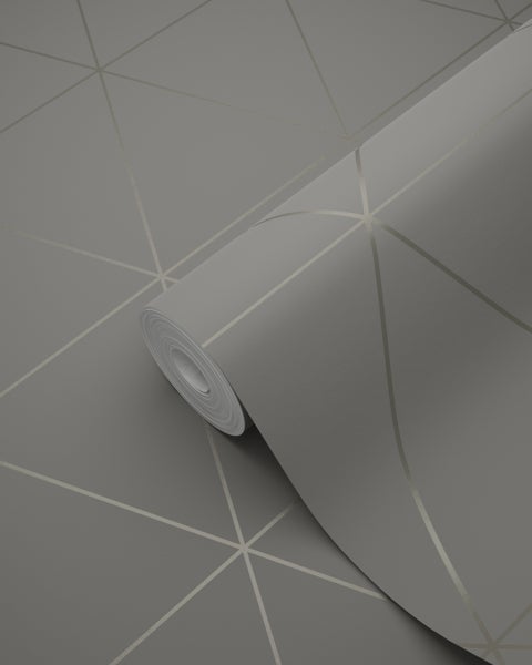 Origin Wallcoverings Tapete grafische Dreiecke Grau - 53 cm x 10.05 m - 347716